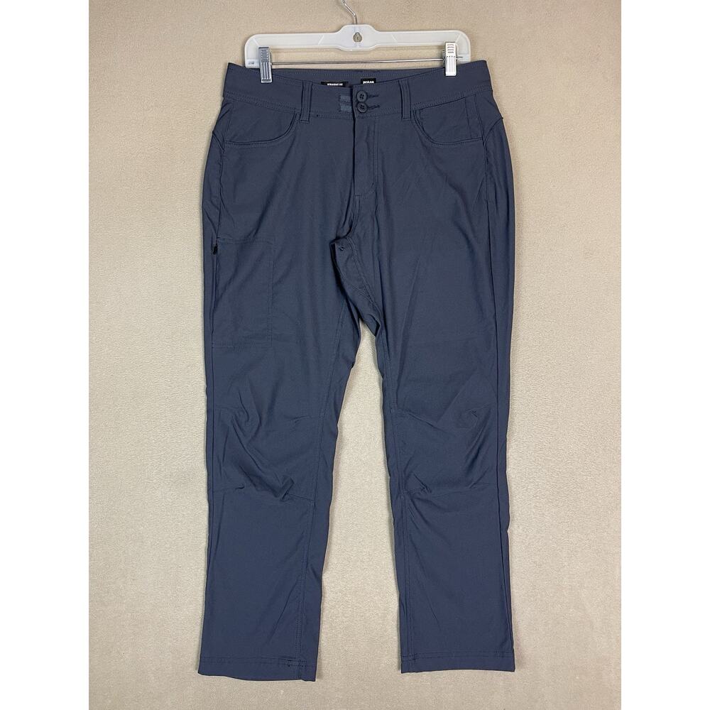 prAna Pants Womens 8 Gray Helle Straight Pant II Mid Rise Stretch Hiking UPF 50+